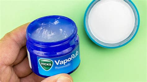 12 unexpected uses for vicks vaporub - Oct 6, 2020 · This hundred years old remedy is quite valuable and unique. Vicks vaporub contains camphor, eucalyptus, and menthol that is highly effective to reduce a cough and cold-related symptoms. Vicks vaporub is easily available at any superstore. It is quite cheap in price and easy to use. Once you come to know about all of its benefits, you will ... 